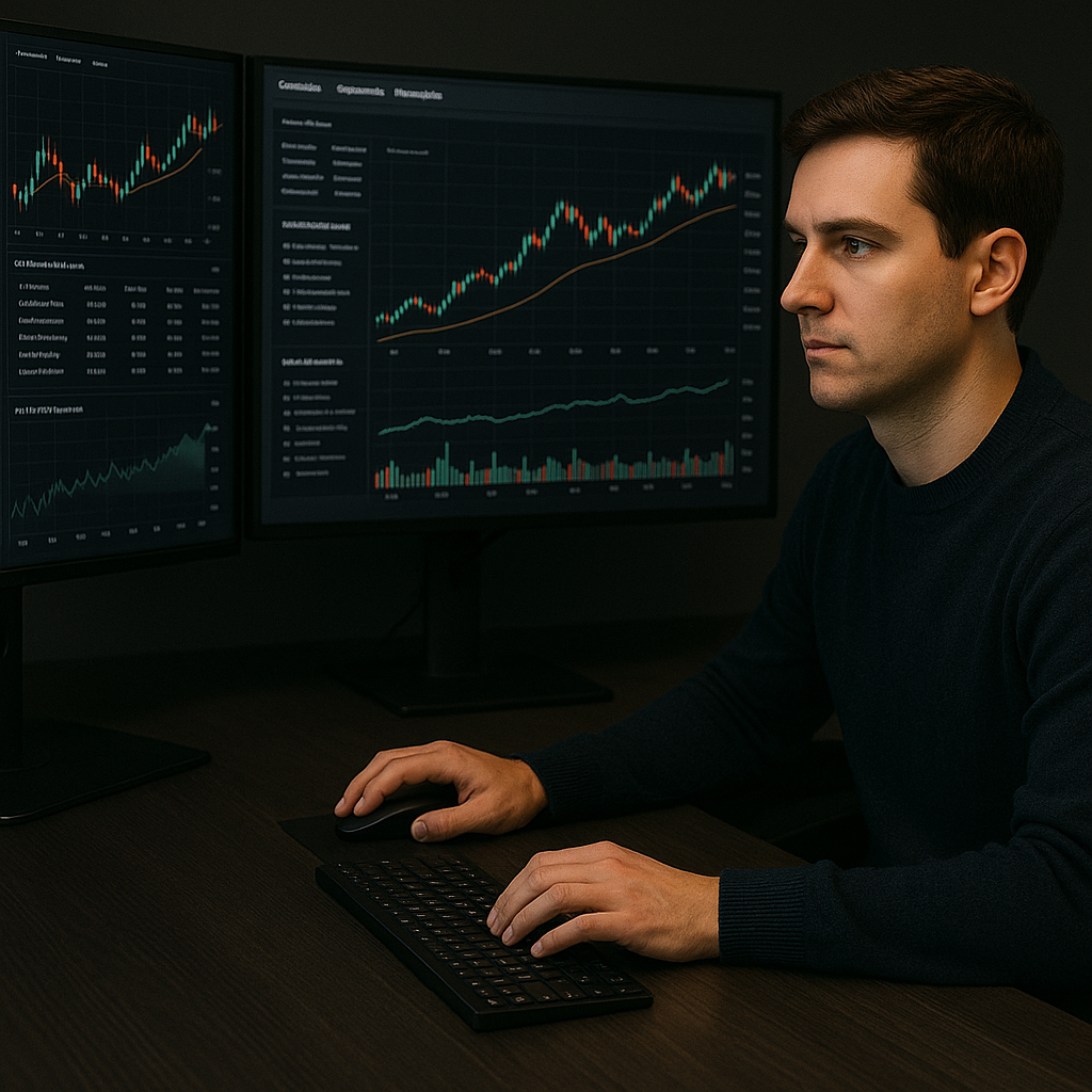 QTPILOT researcher analyzing market data and trading patterns